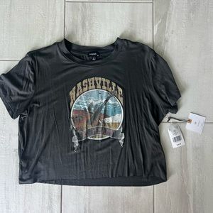 Nashville cropped gray tshirt. Super soft.